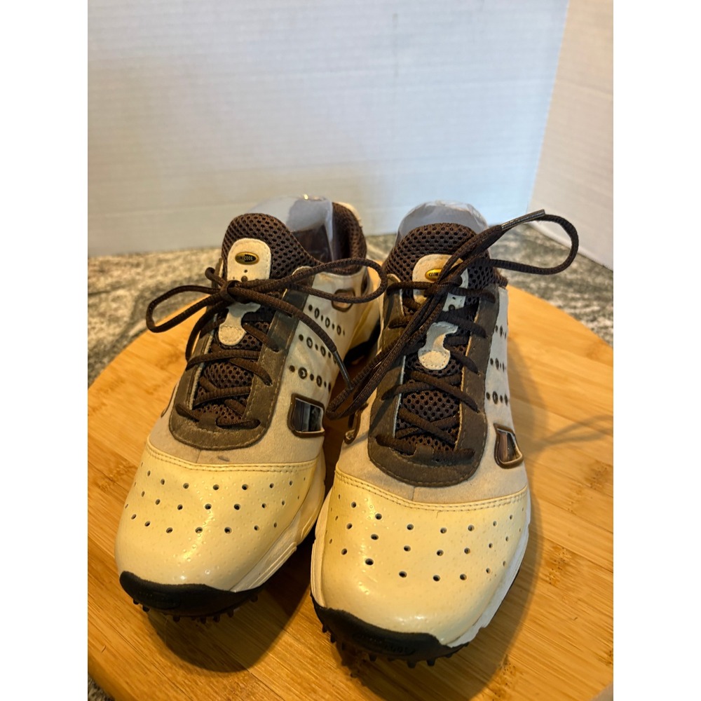 Adidas ClimaCool Womens Golf Shoes Cream Brown Spiked 737781 Size 7.5